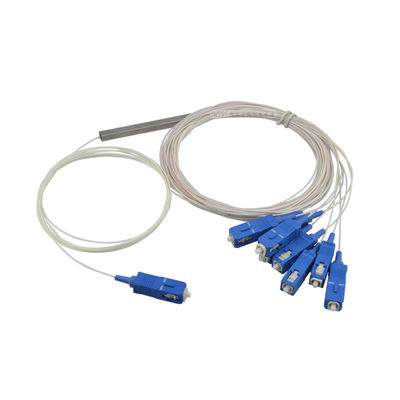 Rozdzielacz światłowodowy 1 × 8, pakiet ABS, kabel 0,9 mm dla sieci FTTX / sieci PON