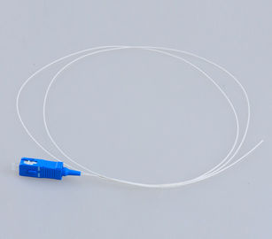 White cable SC APC SM SX 0.9mm White Fiber Optic Pigtail for Video Transmission , Data Transmission