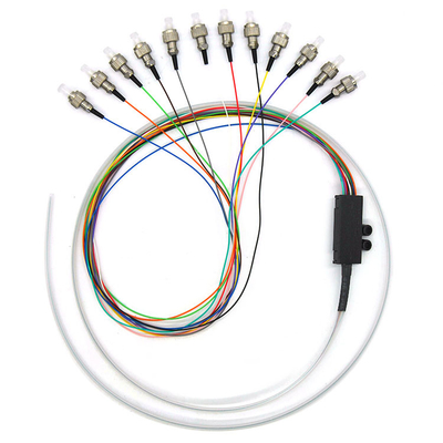 12 Colors ST Ribbon Fan Out Single Mode Fiber Pigtails