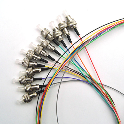 12 Colors ST Ribbon Fan Out Single Mode Fiber Pigtails