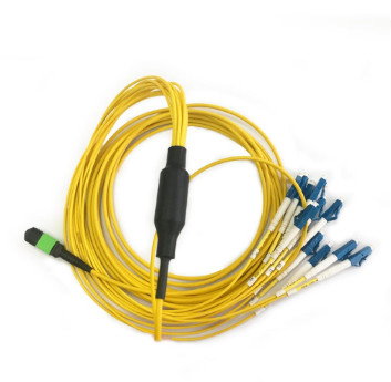 Złącze 12 przewodów MPO / UPC LC / UPC Patchcord światłowodowy Żółty