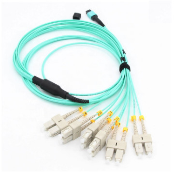 8-rdzeniowy 12-rdzeniowy MPO MM OM3 OM4 Żeński na LC 12-rdzeniowy kabel światłowodowy MPO MTP