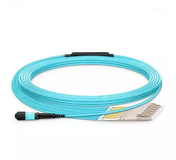 8-24 Włókna MTP-12 LC / SC / FC / ST OM3 50/125 MM US Conec MTP Elite Breakout Cable