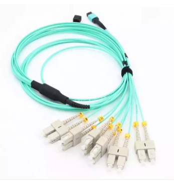 8 12-rdzeniowy kabel światłowodowy MPO MM OM3 OM4 żeński na LC
