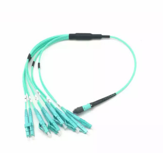 Patchcord światłowodowy OM3 MPO - LC 3,0 mm 12 rdzeni