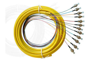PVC, OM1, OM2 lub OM3 Wiązka Multi-Fiber Optic Pigtail do transmisji wideo
