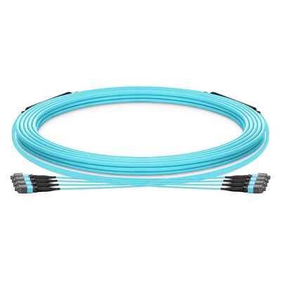 Jakość MTP Trunk Cable z 0,20dB Low IL 48F OM3 OFNP Fire Safety-Rated dla centrów danych o wysokiej gęstości Fabryka