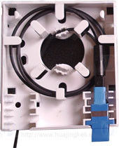 white color Small 86 Fiber Optic Terminal Box Socket Panel Plastic Shell SC 2 Adapter